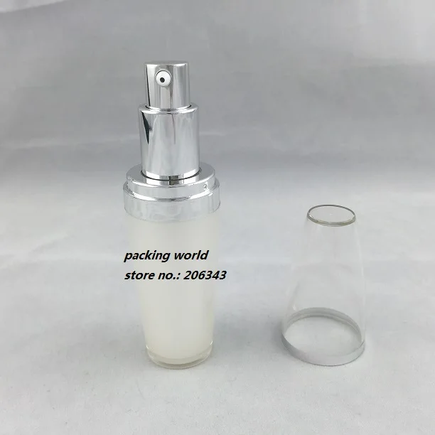 15 мл шариковая акриловая бутылка для насоса Золотая/жемчужная белая