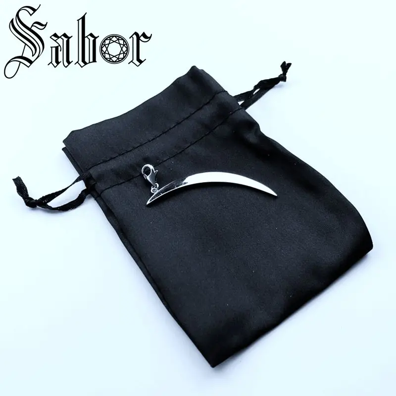 Long Moon Silver Charm Pendant DIY Jewelry Findings Accessories silver plated Fashion Gift For Women Men thomas | Украшения и