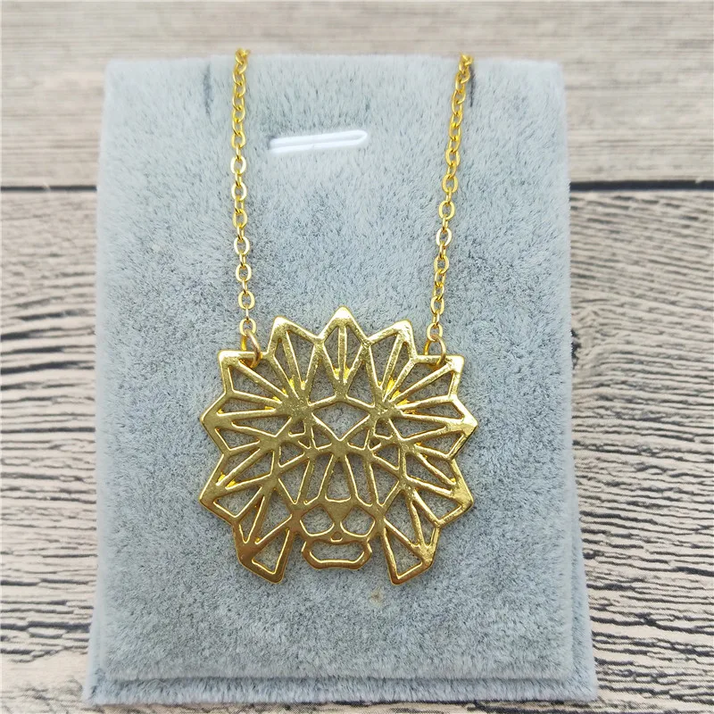 New Origami Lion Head Necklace Charm Female Male Gift Fashion Women Jewellery Geometric | Украшения и аксессуары