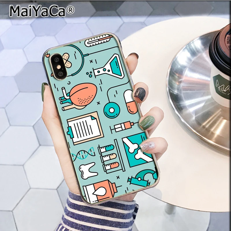 A3 MaiYaCa мультфильм медицина медсестры доктор стоматолога персонализированный Телефон чехол для iPhone 5 5S SE 6 6S Plus 7 8 XR X XS MAX Shell - Цвет: A3