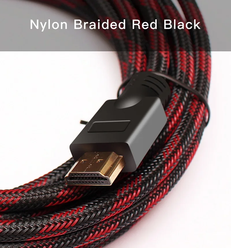 100 шт./лот HDMI кабель высокоскоростной видео кабель позолоченный кабель 0,3 м 1 м 1,5 м 2 м 3 м 5 м 7,5 м 10 м 15 м для HD tv xbox PS3