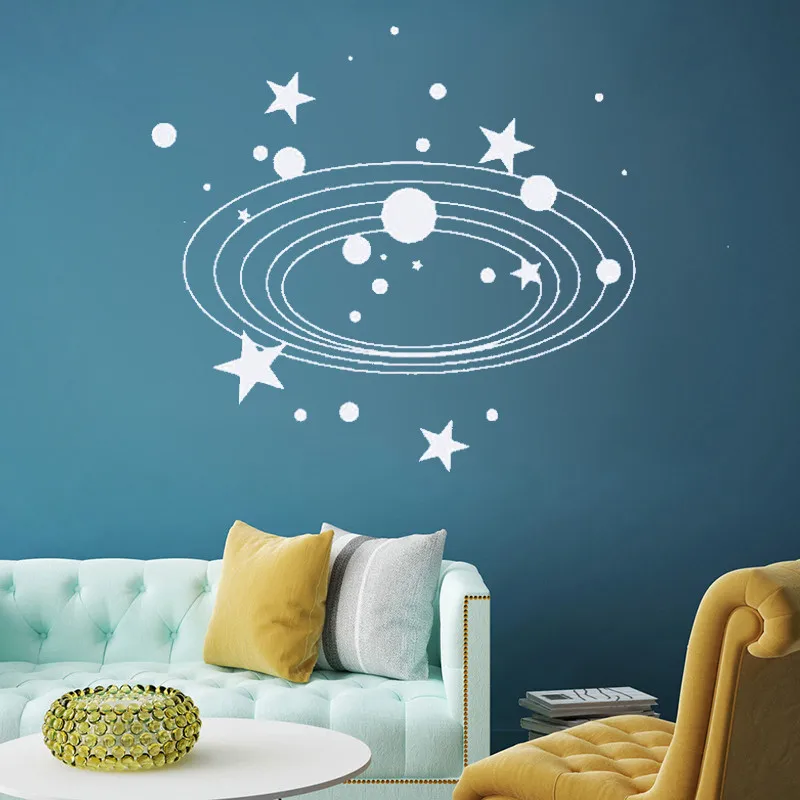 Planets Cosmos Wall Sticker Vinyl Art Removable Poster Mural Space Baby Nursery Home Decoration Decals Decor LY1431 |