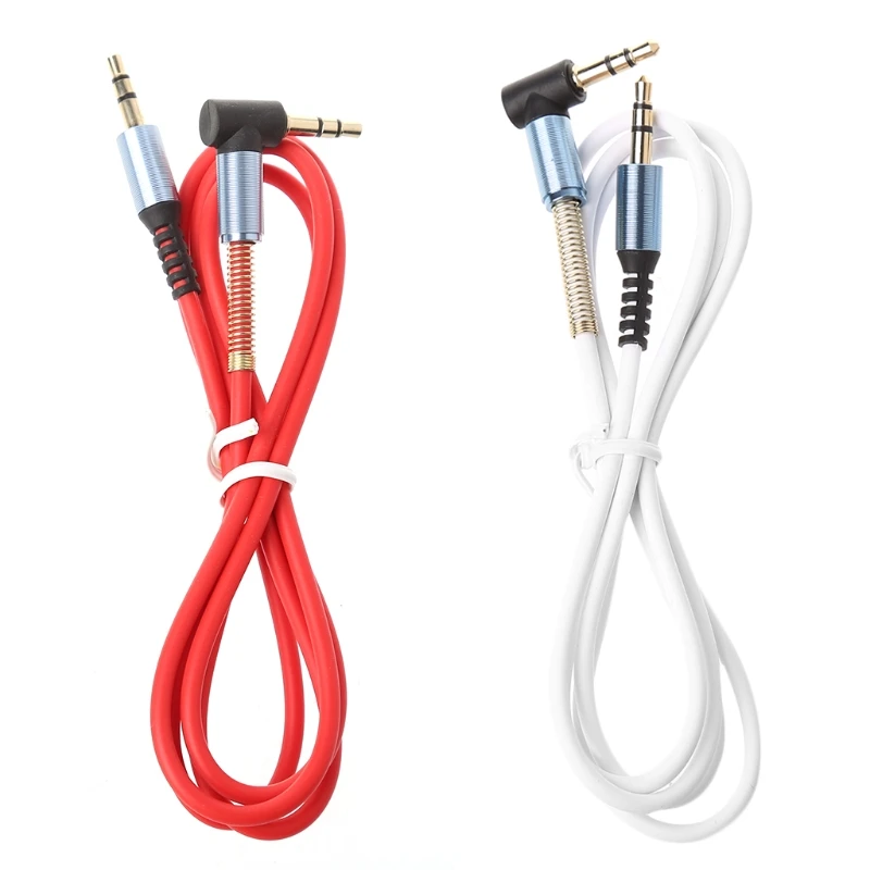 Аудиокабель 3 5 мм с прямым углом 90 градусов со штекером папа на 1 м Прямая поставка