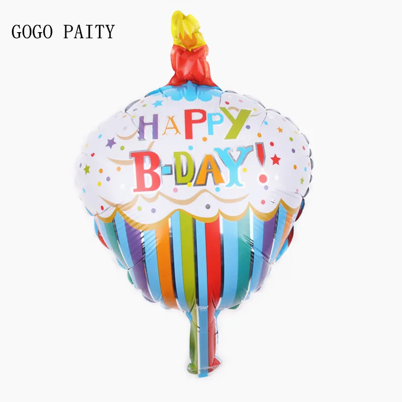 GOGO PAITY мини день рождения счастливый торт жестяная Фольга Воздушный шар