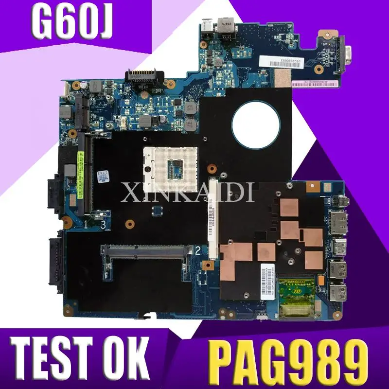 Высококачественная материнская плата XinKaidi для ноутбука Asus G60J G60JX REV2.0 PAG 989 HM55 DDR3 100%