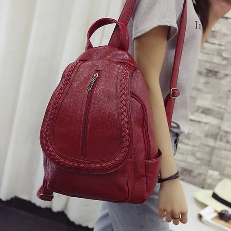 Новые модные высококачественные моющиеся кожаные женские рюкзаки повседневные