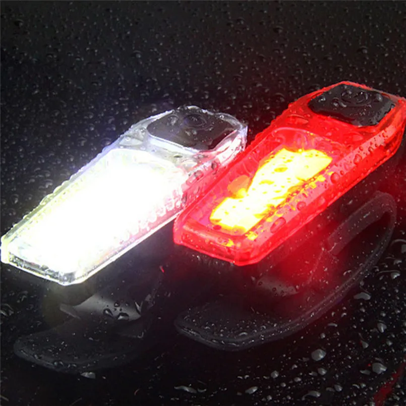 Перезаряжаемый COB светодиодный USB задний фонарь для горного велосипеда MTB