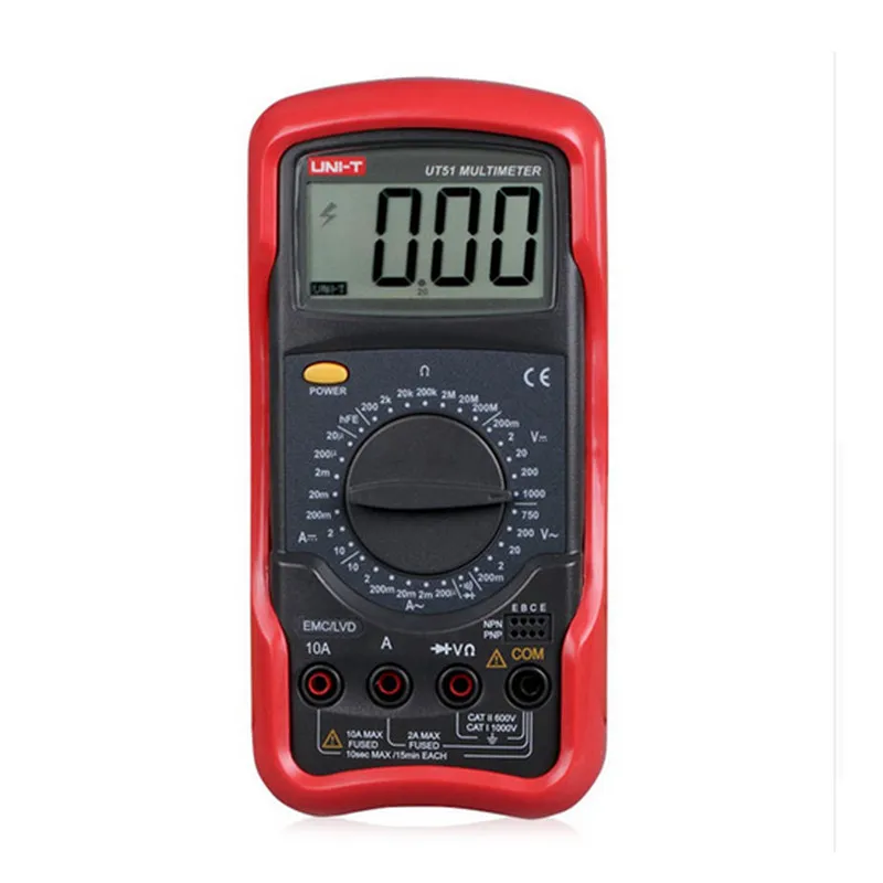 Цифровой мультиметр uni t UT55 1000 V 20A DMM AC/DC вольтметр переменного тока сопротивление