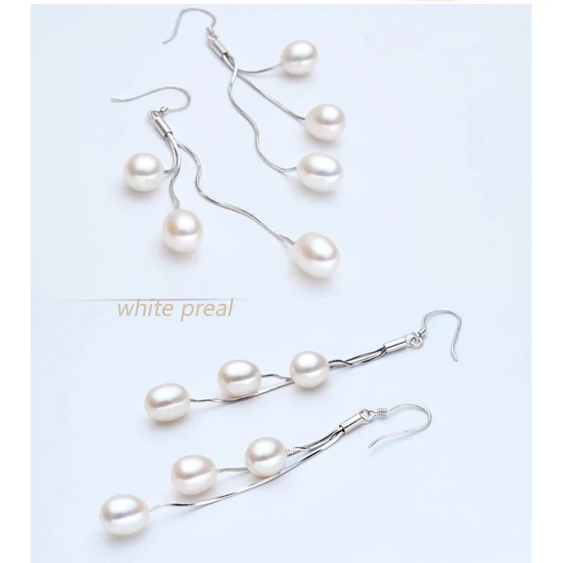 Женские серьги подвески в виде капли пресной воде|earrings crown|earring holderearring findings sterling