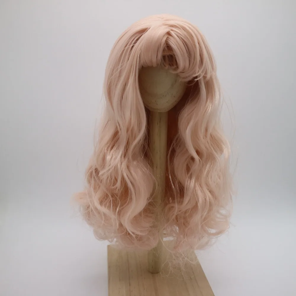 Blyth doll кожа головы blyth парики для кукол (RBL) розовые вьющиеся волосы черная |
