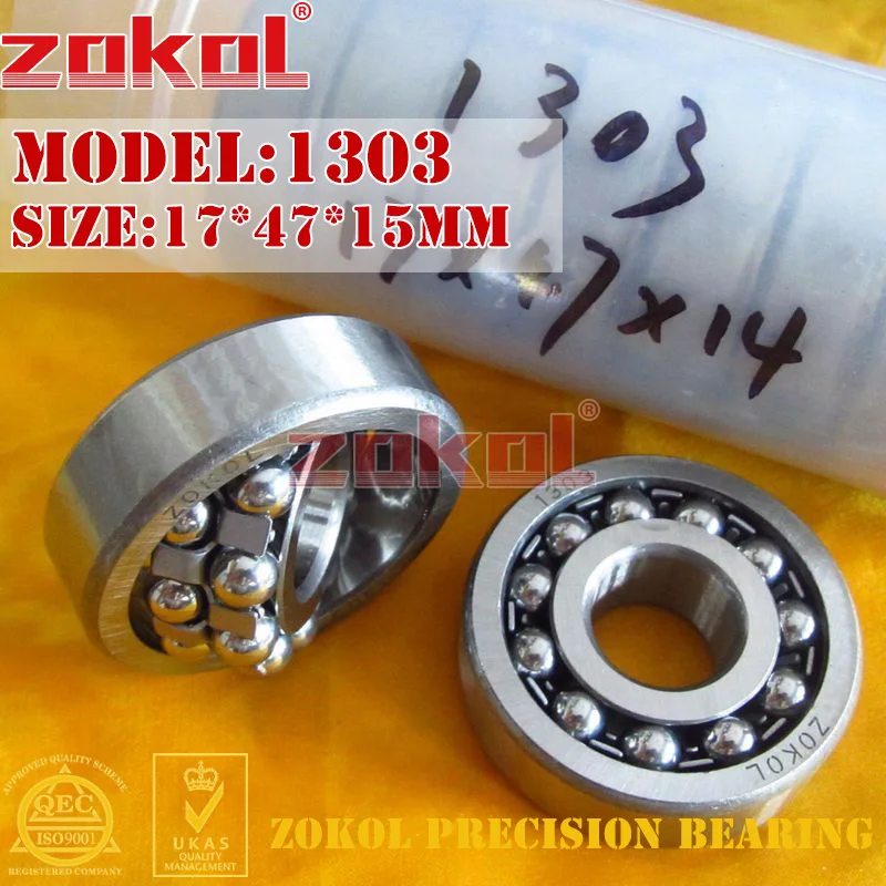 

ZOKOL bearing 1303 Self-aligning ball bearing 17*47*15mm