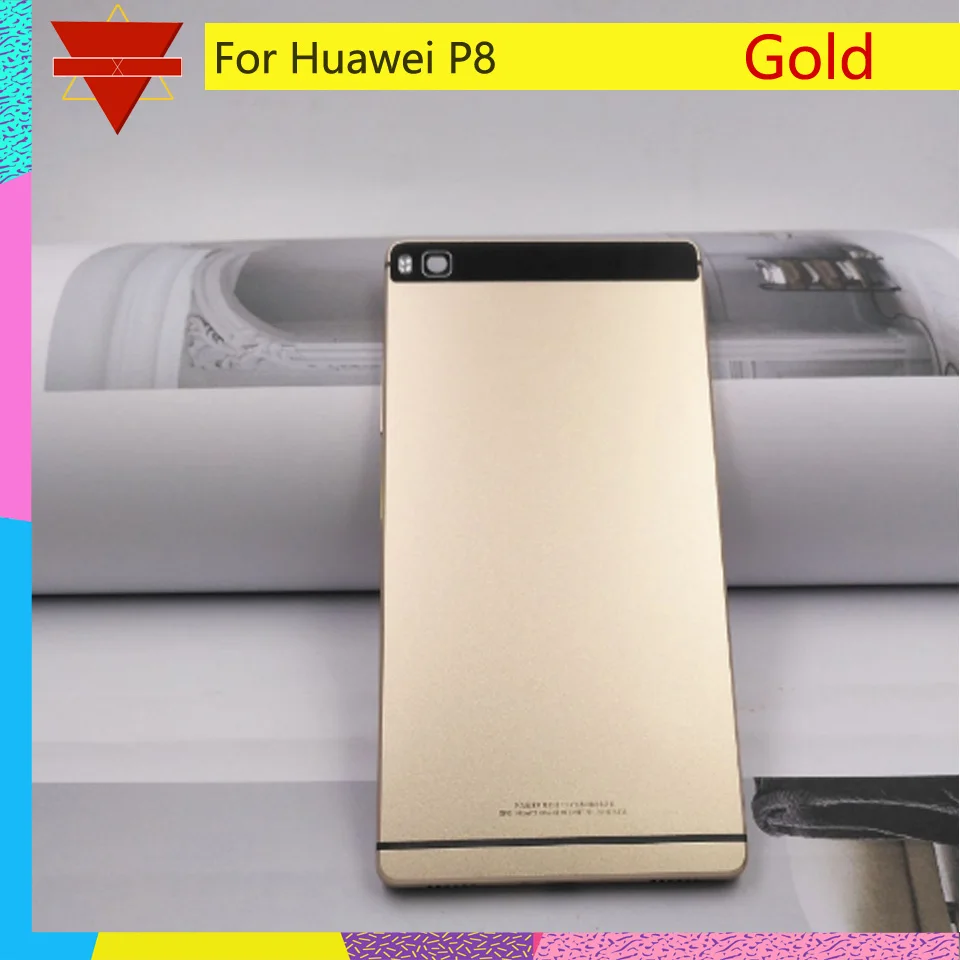 Корпус задней двери для huawei P8 GRA_L09 GRA_UL00 GRA-L09 GRA-UL00 корпус крышка батареи задняя крышка чехол Задняя Дверь Корпус - Цвет: Gold-No tool