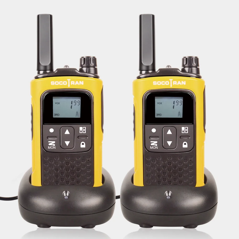 Лицензия FRS/GMRS Walkie Talkies двухстороннее радио с перезаряжаемой батареей 0,5 Вт 22CH VOX ЖК-экран Socotran T80