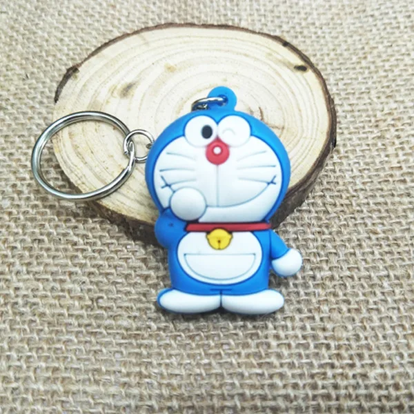 6 Doraemon фигурка игрушки 3D мультяшный кулон брелок много удовольствия дисплей сокровища Минифигурки ПВХ брелок детские игрушки - Цвет: 6