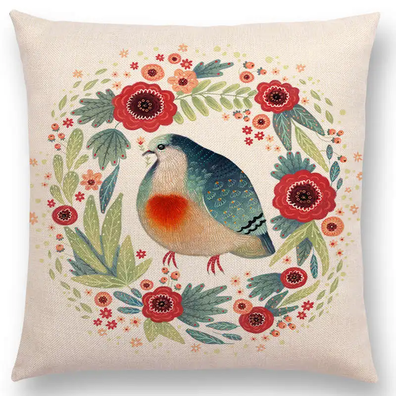 Горячая Распродажа чехлы на подушки для дома диванные с разноцветными птичьими