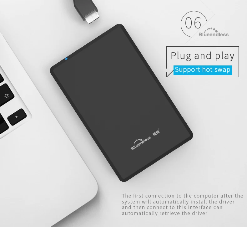 Blueendless HDD 2," внешний жесткий диск 1 ТБ/500 Гб/750 Гб Пластик Корпус для ПК Sata USB 3,0 Hdd жесткий диск Disco Duro Externo
