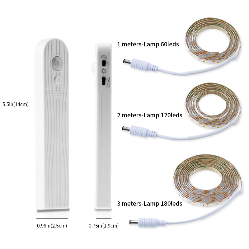 Led Strip Waterproof Motion Sensor Light Battery Operated Flexible Rope Strips Night Lights Bedroom Lamp For Kids Babyroom Stair | Освещение