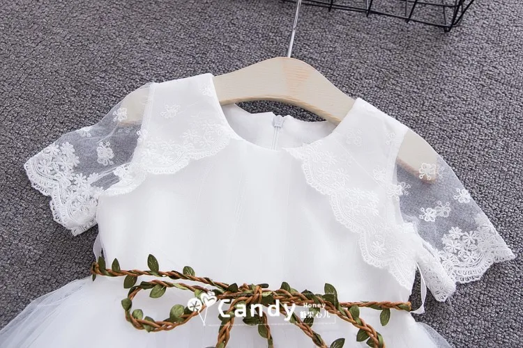 NIU D.DAN Princess Baby Girl White Dress Lace vestidos Enfant Robe Fille Elegant Toddler Ball Gown Clothing | Детская одежда и