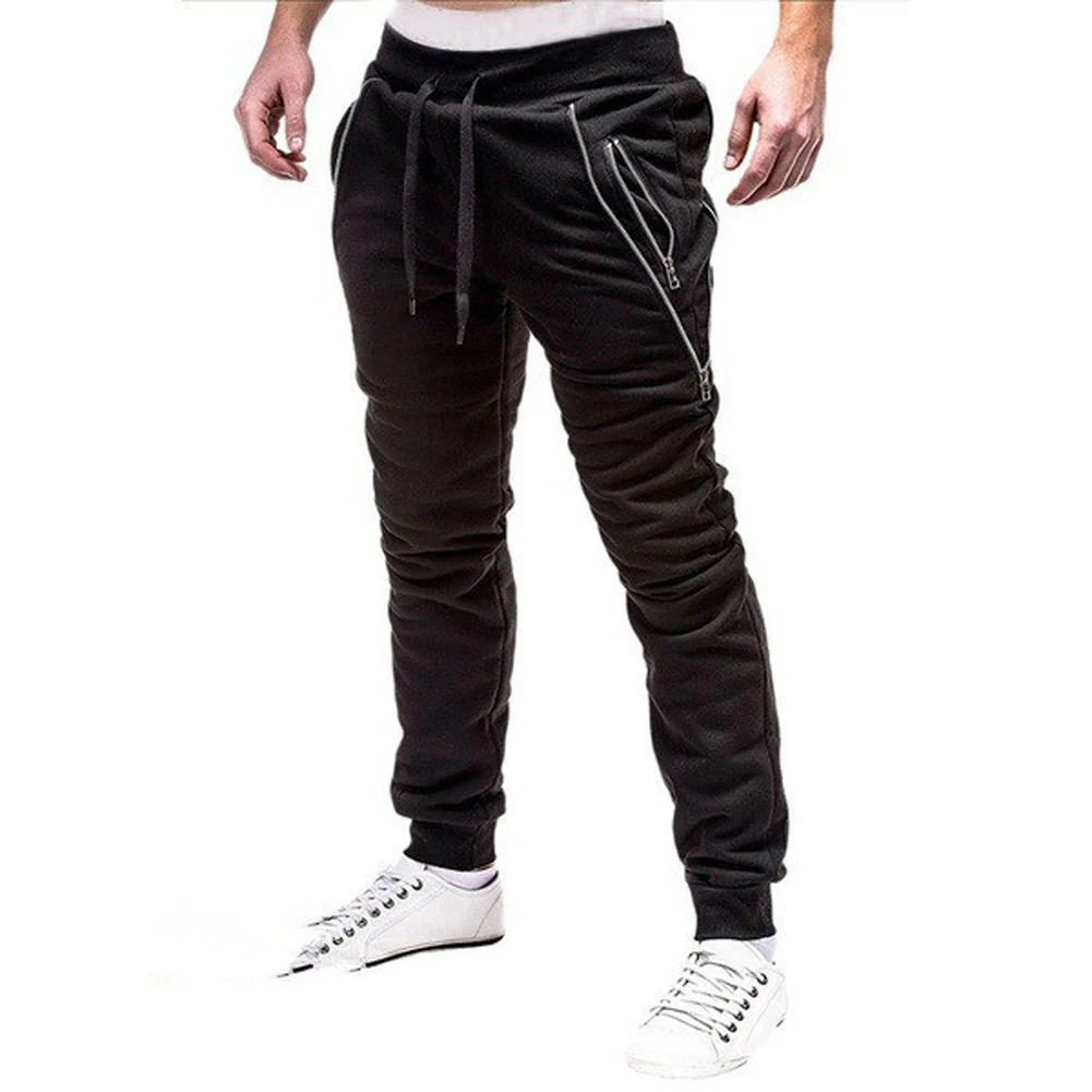 

Men'S Track Pants Casual Drawstring Sweat Full Length Broadcloth Pencil Casual Pants Big Size 3Xl Dark Gray Trousers 2018 New
