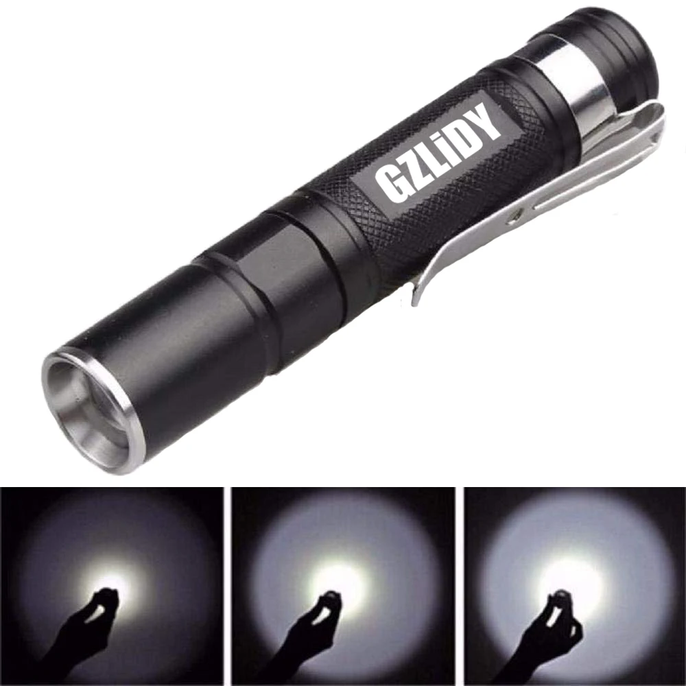 Portable Mini Flashlight CREE Q5 Lanterna Waterproof Torch AAA Battery Pocket LED Powerful Flash Light Penlight | Лампы и освещение
