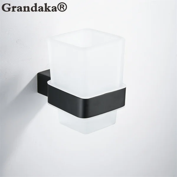 Держатель для зубной щетки ванной комнаты из нержавеющей стали черный держатель