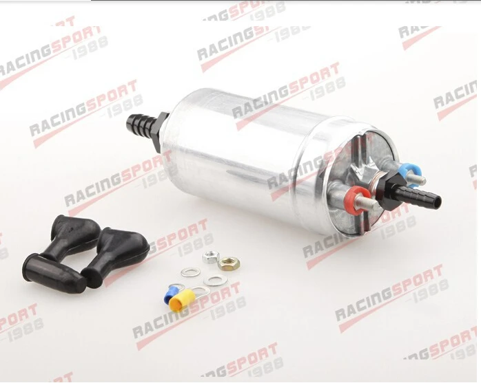 

Top Quality External Fuel Pump 044 For Bosch+1/2" Inlet 3/8"Outlet Barb Black