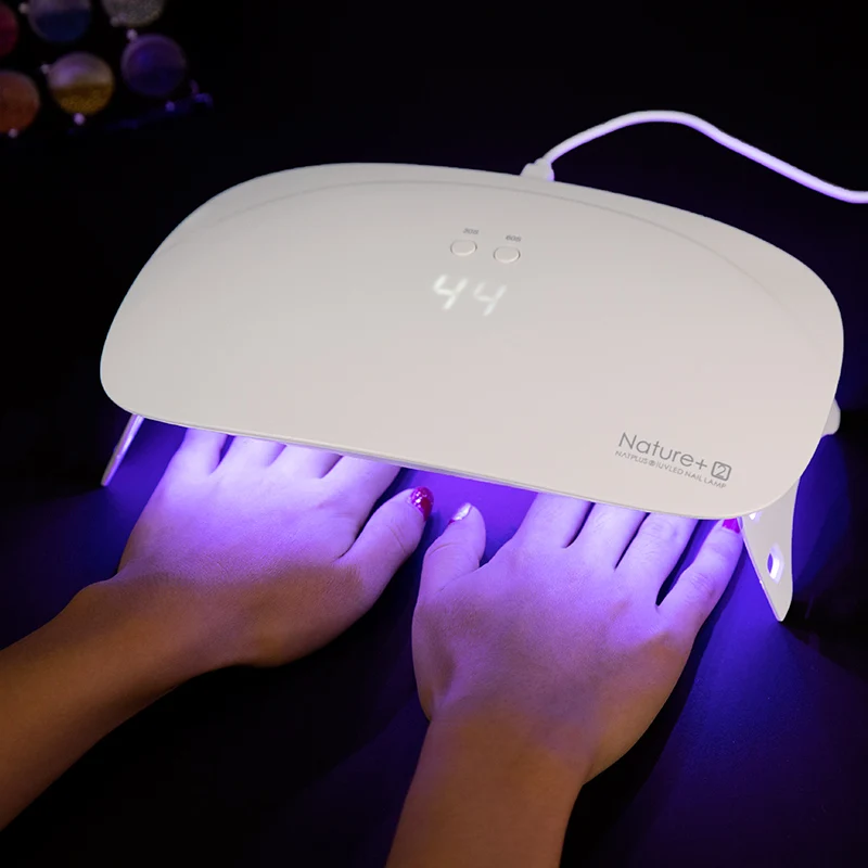 Lacheer Nature2 24w UV LED Lamp Nail Dryer Portable USB Cable For Prime Gift Home Use Gel Polish Mini |