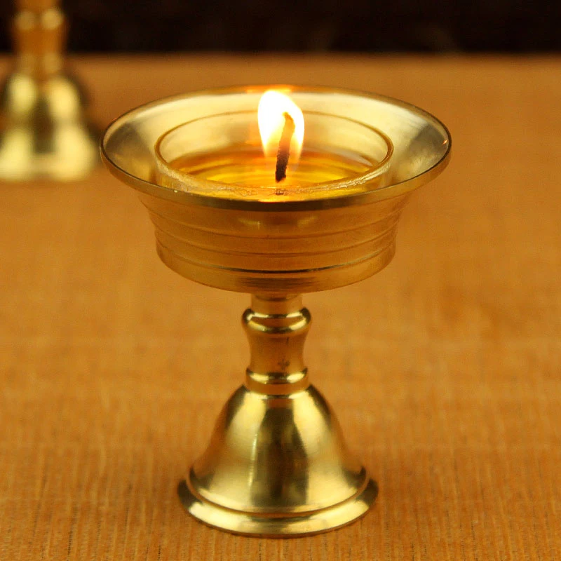 Craft Candle Holder Candlestick Candelabrum Art Candle Holder Party Multi-Size Golden Copper Alloy Festival Ornament Home Decor