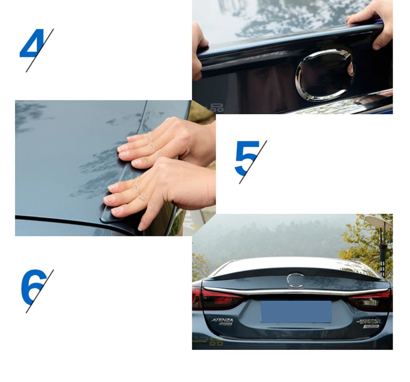 SHCHCG для Mazda 6 M6 Atenza высокое качество ABS пластик Неокрашенный праймер хвост крыло задний спойлер багажника декоративные