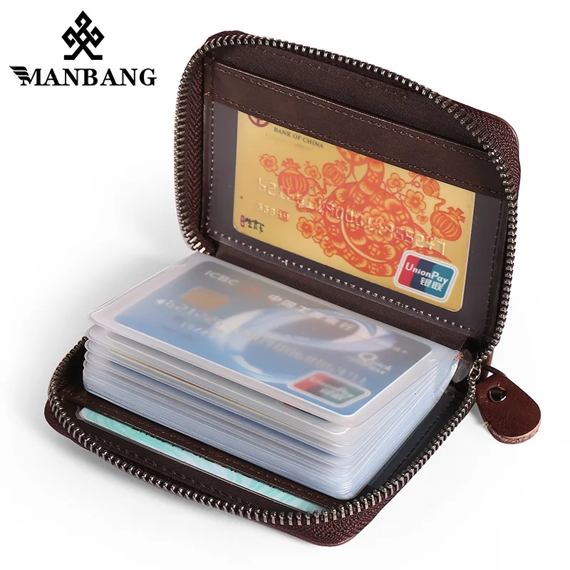 Мужской кошелек ManBang из натуральной кожи с отделением для карт и RFID 2019 | Багаж