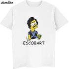 Футболка мужская с коротким рукавом, повседневная забавная, с принтом Пабло Эскобара, рубашка в стиле хип-хоп, Топ в стиле Харадзюку