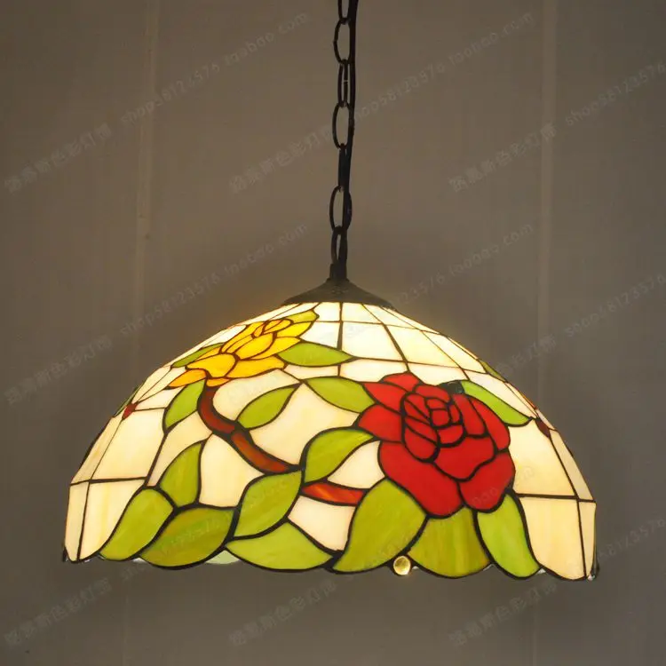 16 дюймовая стеклянная люстра с цветком пиона Tiffanylamps настольная гостиная сад