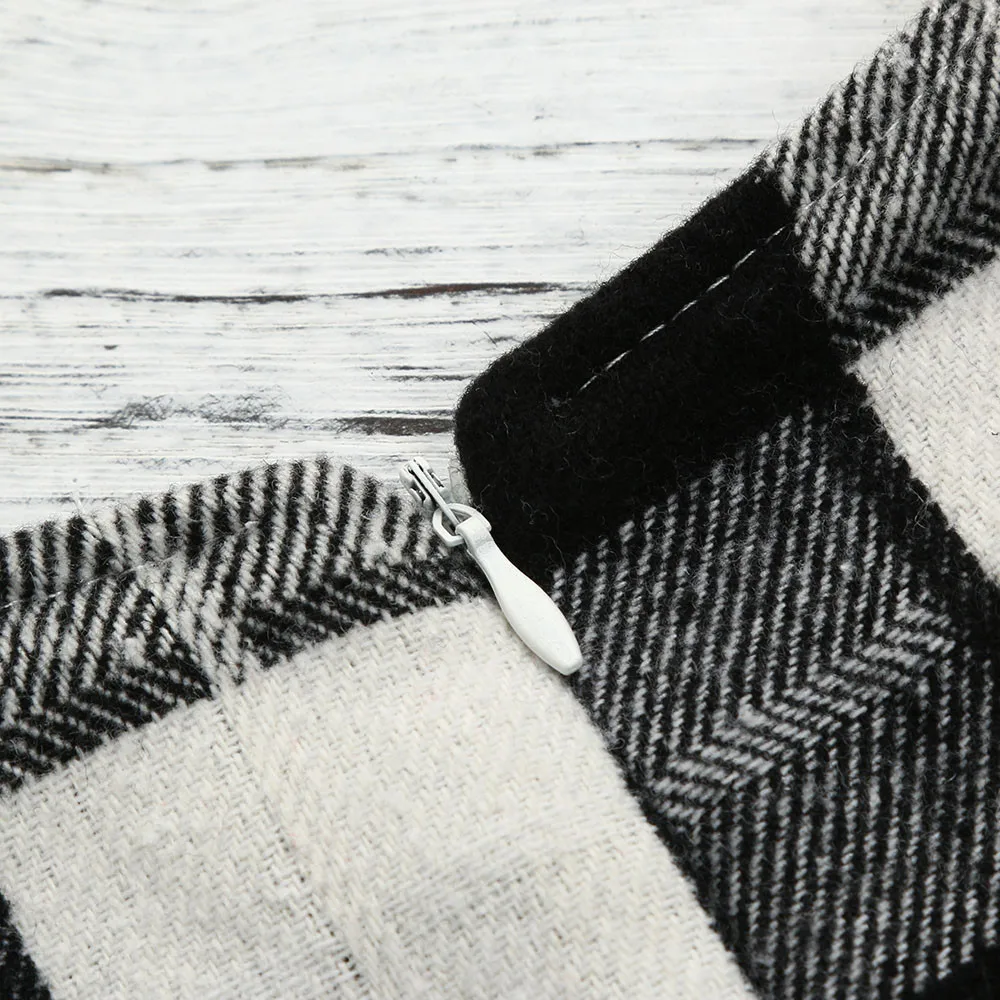 0-4T Baby Kid Girl Dress Ruffle Sleeveless Outerwear Plaid Vest Outfit Toddler Zipper Party Children Clothes BFOF | Детская одежда и