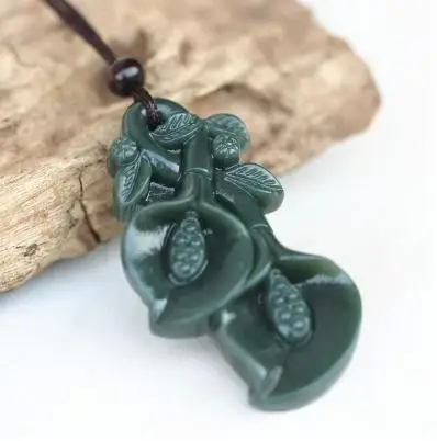 Доставка и резной нефрит (нефрит) цветущие нефритовые подвески Нефритовая