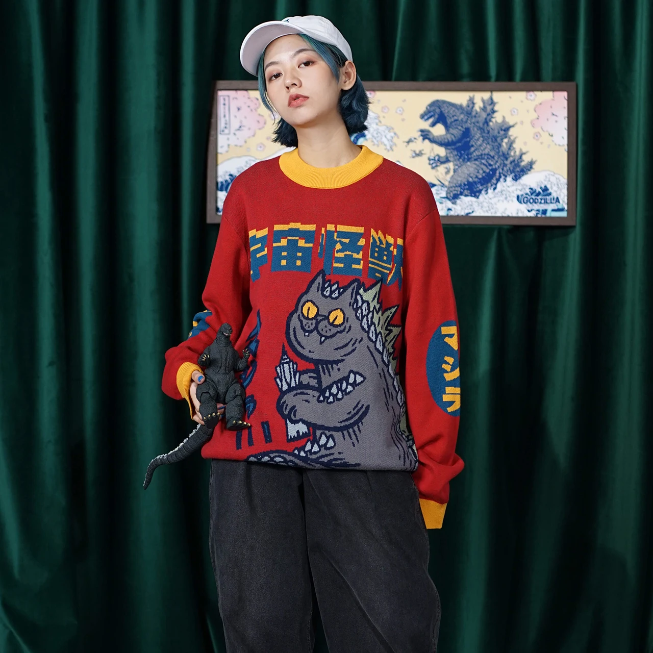 2018 оригинальный дизайн зимний женский толстый теплый свитер с монстрами