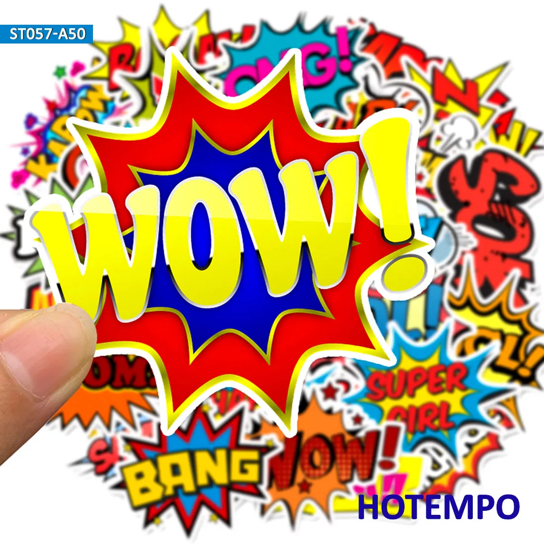 50 шт. BAM POW Wow Boom Bang OMG clouds от explosion стикер s для Мобильный телефон ноутбука багажный