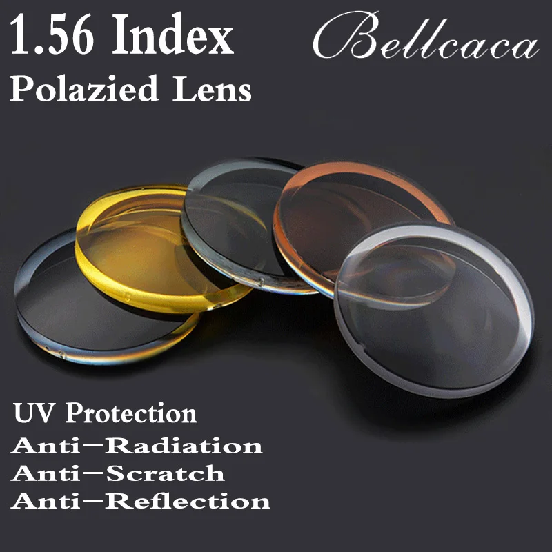 1.56 Index Aspheric Optical Polarized Sunglasses Prescription Lens CR-39 Myopia Presbyopia Lens Sun Glasses Lens 2 PCS BC067 1 56 1 61 1 67 index aspheric mirror polarized colored optical prescription lens myopia presbyopia recipe lenses for eye glasses