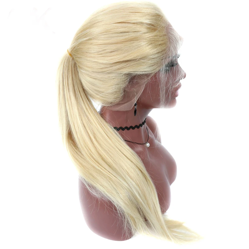 Fabwigs 180% Плотность 13x4 613 человеческие волосы на кружеве парики предварительно сорванные светлые волосы на фронте парик бразильский Реми человеческие волосы парики
