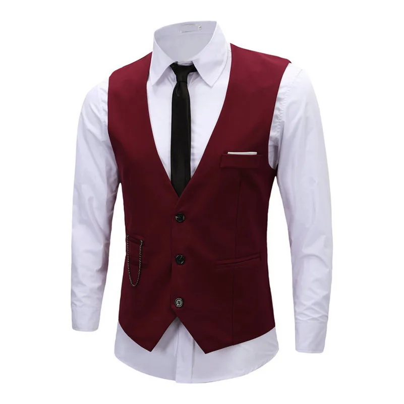 UNIVOS KUNI, хит, размер, M-3XL, жилет, мужской, весенний, тонкий, мужской, деловой костюм, жилет, мужской жилет, Colete, Модные жилеты, Q5126