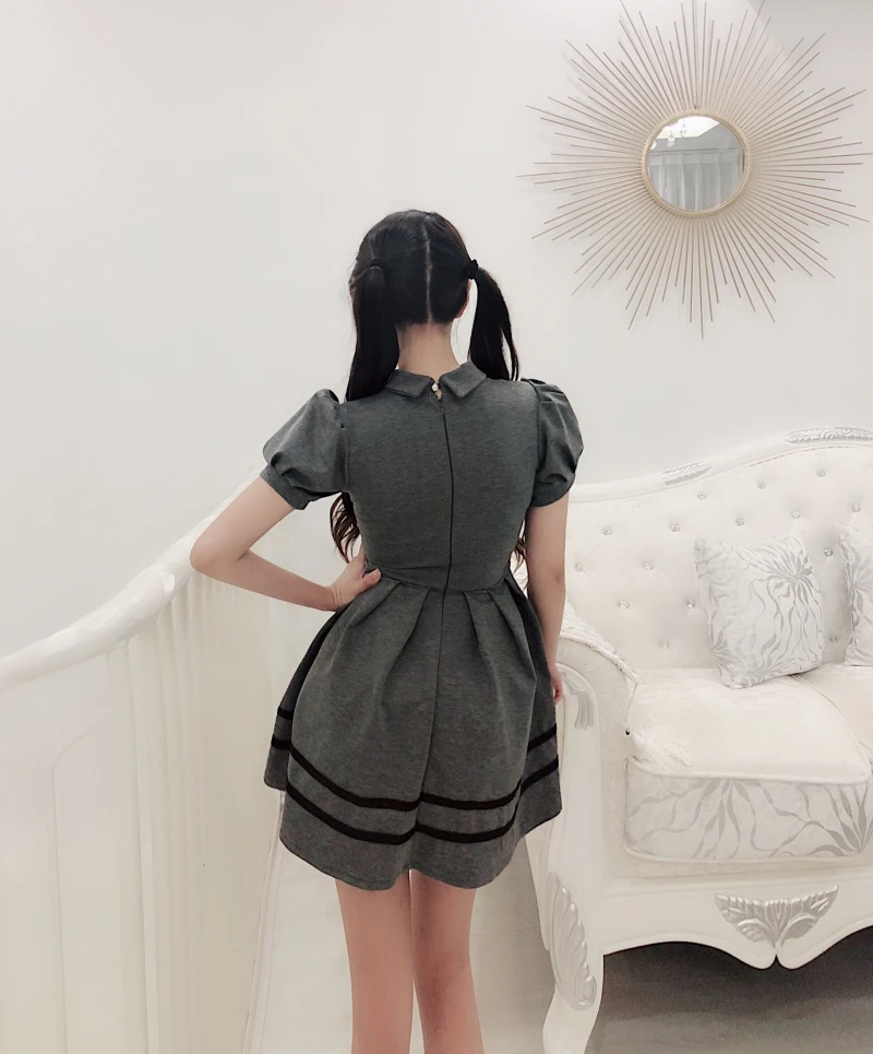 Женское платье с коротким рукавом летнее трапеция вырезами в форме сердца