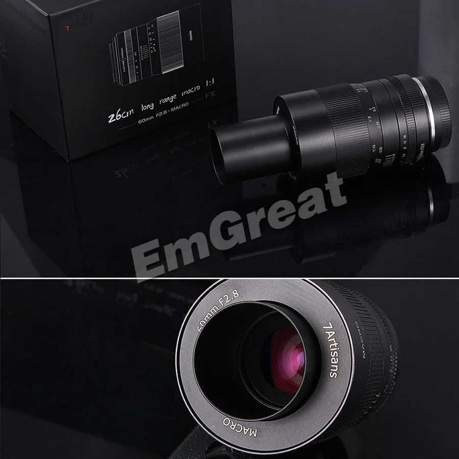 7 ремесленников 60 мм f2.8 1:1 увеличение макрообъектив подходит для sony E-mount Canon EOS RF Fuji M43 Nikon Z Mount беззеркальная камера