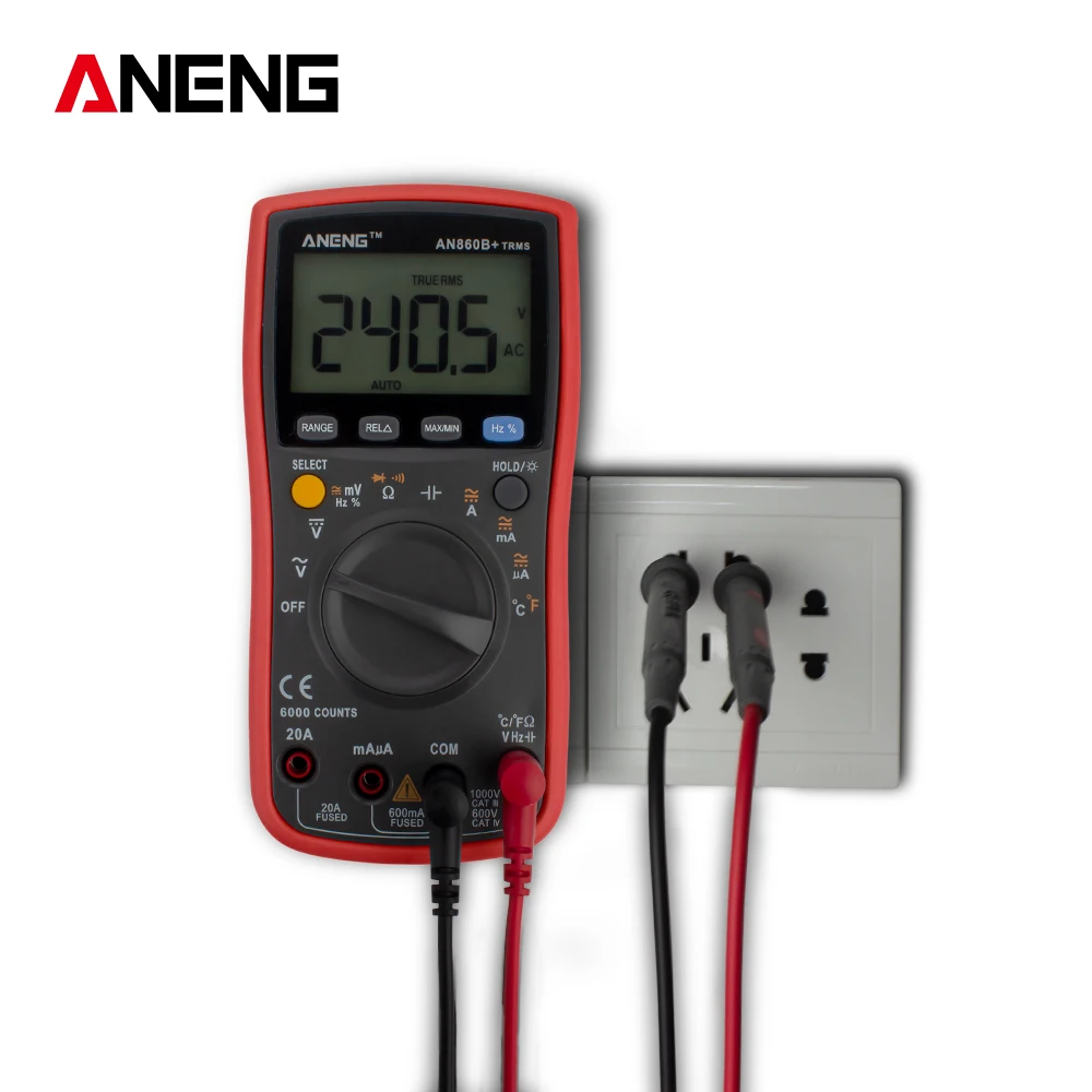 ANENG AN860B+ 6000 отсчетов мультиметр цифровой тестер мультиметр транзистор тестер цифровой мультиметр аналоговый