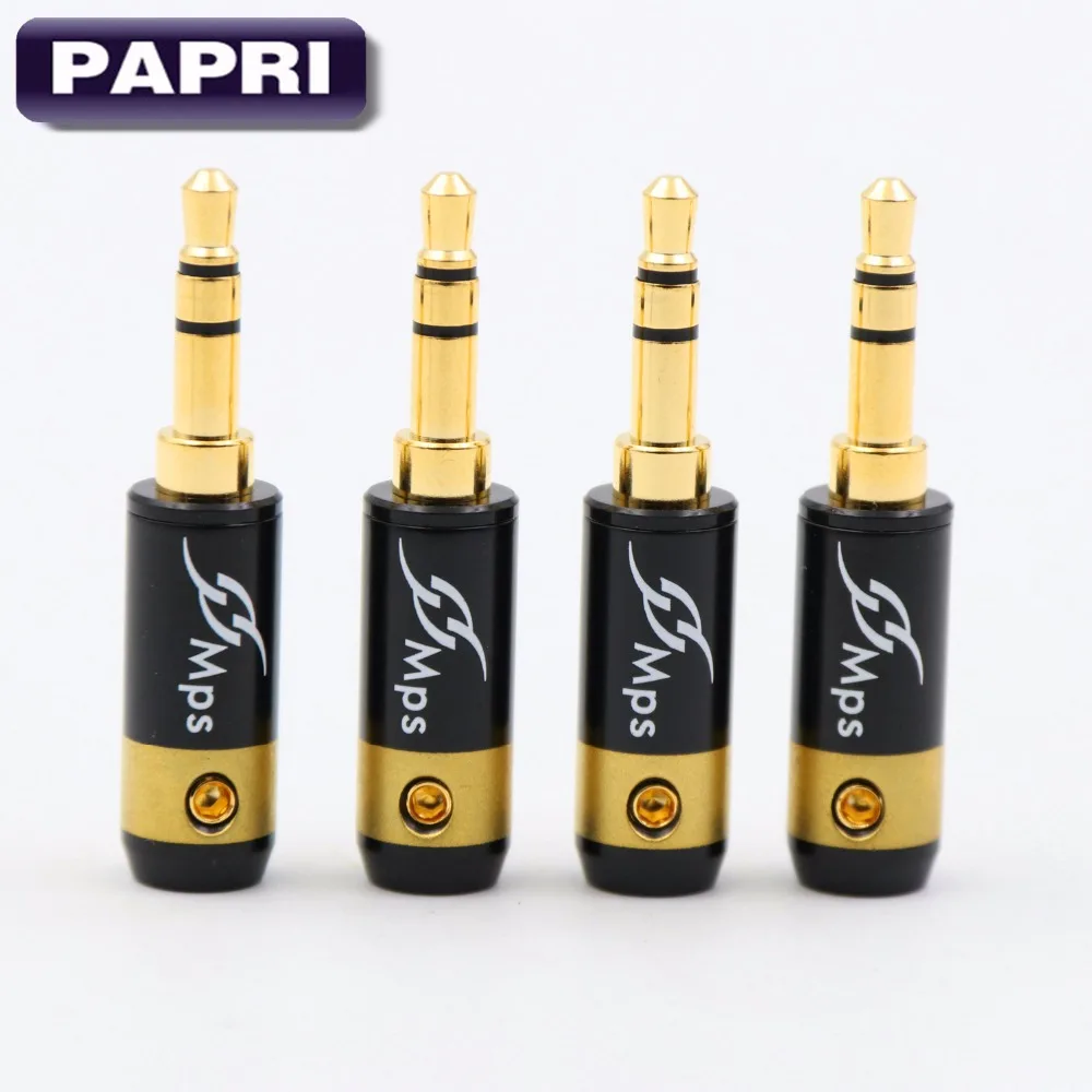 MPS Eagle 4G 3 полюса 5 мм Чистая латунь 24K позолоченный Аудио разъем для наушников
