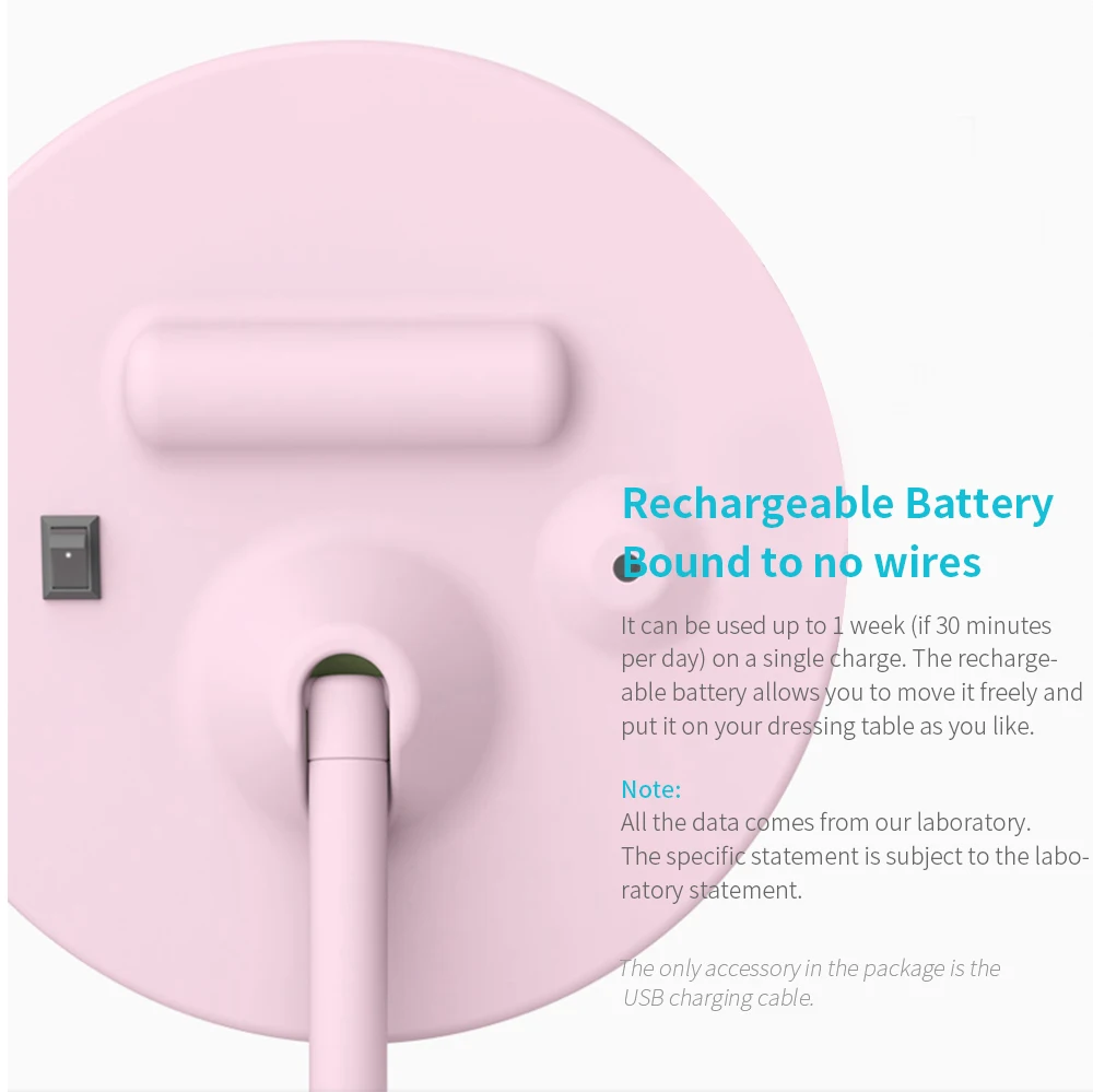 LED Makeup Mirror Rechargeable Brightness Adjustable HD Daylight Mijia Cosmetics | Красота и здоровье