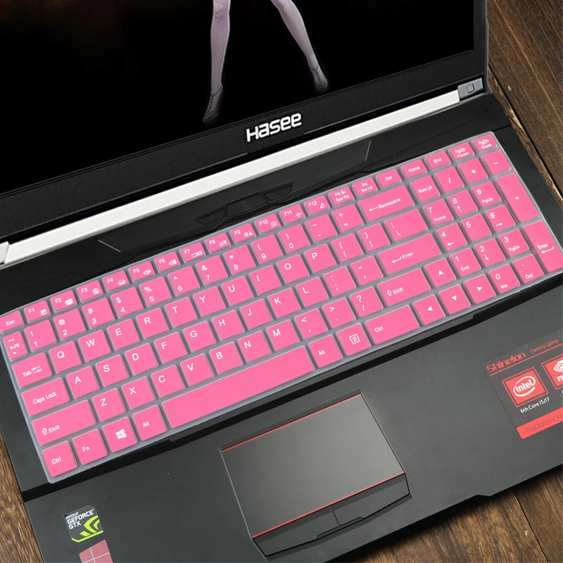 pink Чехол для клавиатуры ноутбука протектор для ухода за кожей кожи HASEE Z7-KP7GC/M/EC Z7M-i7 Z7M-SL7D2 Z7M-SL5S1 K590S-I7 K790S - Цвет: pink