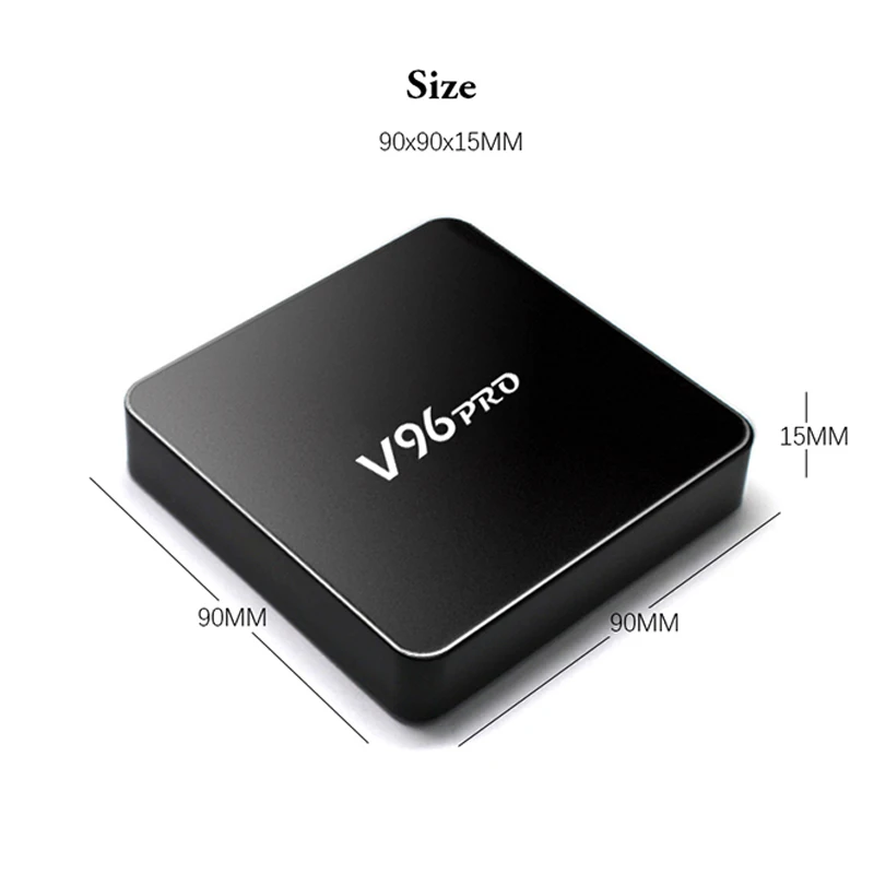 V96Pro ТВ коробка ОС Android 7,1 2 Гб оперативной памяти, 16 Гб встроенной памяти, Декодер каналов кабельного телевидения Smart ТВ Amlogic S905w 64-разрядным четырёхъядерным Android tv BOX Поддержка IP ТВ 4K H.265
