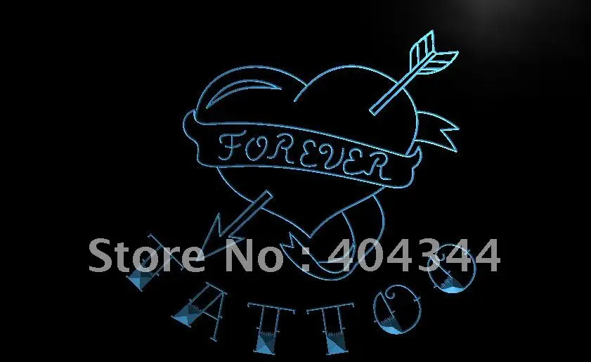 LB702-тату Навсегда Сердце Любовь открытая светодиодный ная неоновая световая