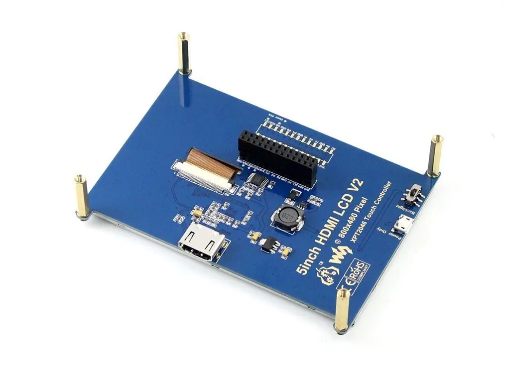 Raspberry Pi ЖК-дисплей модуль 5 дюймов 800*480 TFT резистивный сенсорный экран панель HDMI