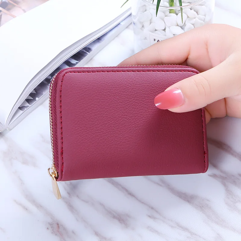 Женская однотонная Сумочка для девочек миниатюрная монетная сумка короткий