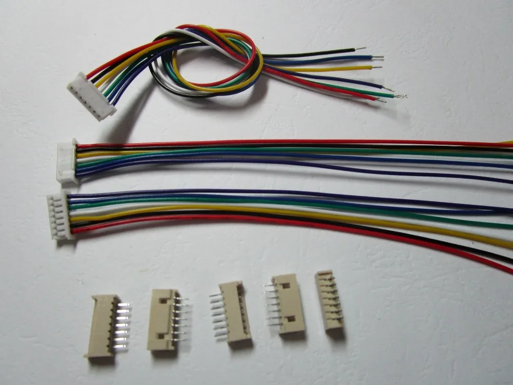 250 набор 1 25 мм 7-контактный штекер + гнездо поляризованный разъем с 28AWG 5 9 дюйма |
